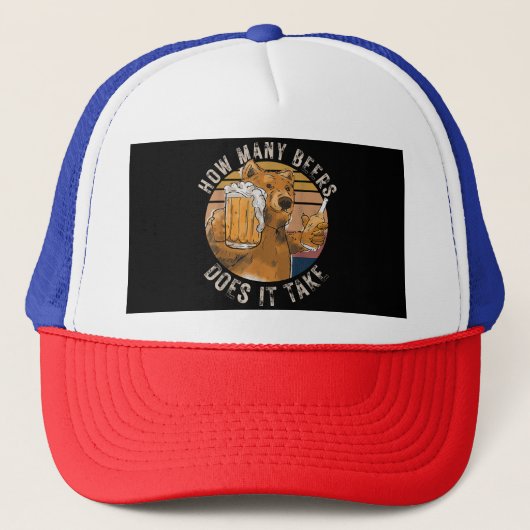 Grappig hoeveel biertjes het kost trucker pet (Voorkant)
