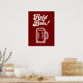 Grappig 'Hold My Beer' Bar Poster (Keuken)