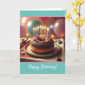 Grappig "Hole Foods" Verjaardag Donut met kaarsen Kaart (Gele Bloem)