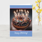 Grappig "Hole Foods" Verjaardag met Gedecoreerde D Kaart (Gele Bloem)