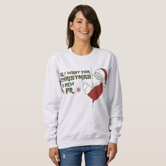 Grappig Holiday Runner Gift Kerst Hardlopen Trui (Voorkant volledig)