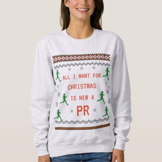 Grappig Holiday Runner Gift, Kerst Hardlopen Trui (Voorkant)