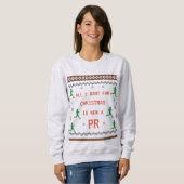 Grappig Holiday Runner Gift, Kerst Hardlopen Trui (Voorkant volledig)