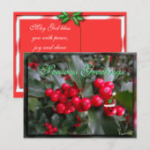 Grappig Holly Briefkaart-customize Feestdagenkaart (Voorkant / Achterkant)