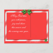 Grappig Holly Briefkaart-customize Feestdagenkaart (Achterkant)