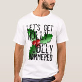 Grappig Holly Jolly Bladeren T-Shirt (Voorkant)