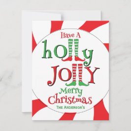 Grappig Holly Jolly Kerstfeest! Feestdagenkaart