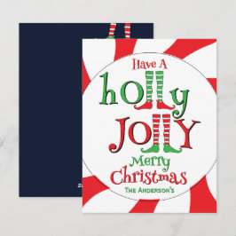 Grappig Holly Jolly Prettig Kerstfeest! Feestdagenkaart