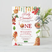 Grappig Holy Cannoli kleine gehaktbal 1e verjaarda Kaart (Staand voorkant)