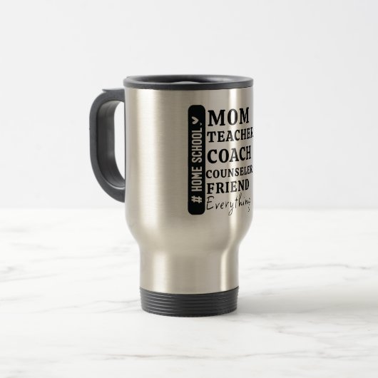 Grappig Home School Mama Moederdag geschenken Reisbeker (Voorkant links)