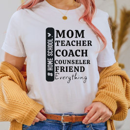 Grappig Home School Mama Moederdag geschenken Tri-Blend Shirt