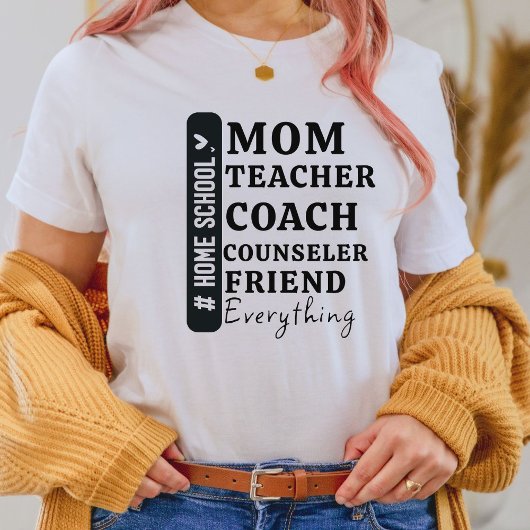 Grappig Home School Mama Moederdag geschenken Tri-Blend Shirt