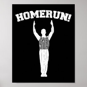 Grappig Homerun Shirt vermengd sport honkbal voetb Poster