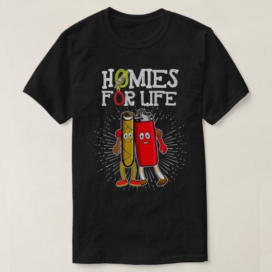 Grappig homies voor het leven t-shirt (Design voorkant)