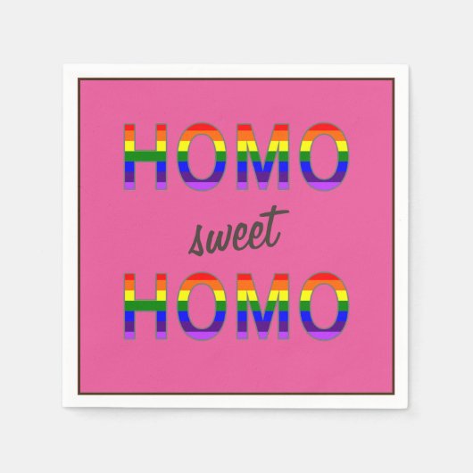 Grappig homo lief homo servet (Voorkant)