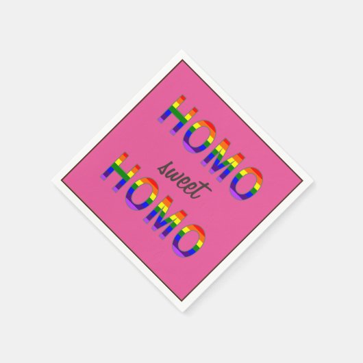 Grappig homo lief homo servet (Hoek)