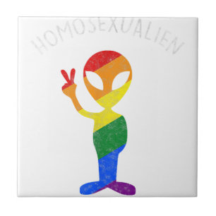Grappig homoseksueel homo homoseksueel buitenaards tegeltje
