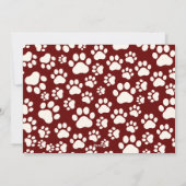 Grappig Hond Afbeelding Gepersonaliseerde Rode Ker Feestdagenkaart (Achterkant)