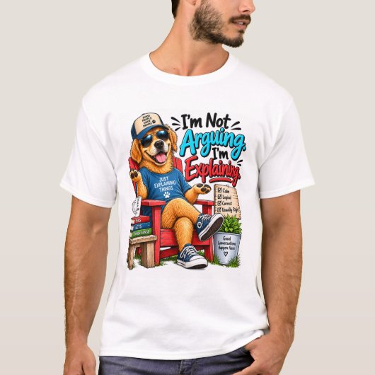 Grappig Hond Argument Shirt (Voorkant)