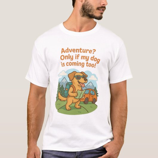 Grappig Hond Avontuur T-shirt (Voorkant)