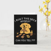 Grappig Hond Game Shirt Ik Heb Dit Deck Zelf Gebou Kaart (Gele Bloem)