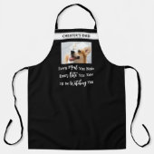 Grappig Hond Gezegde Uw Foto Hond Papa Mam Schort (Voorkant)