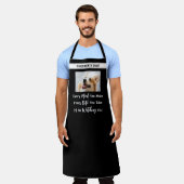 Grappig Hond Gezegde Uw Foto Hond Papa Mam Schort (Gedragen)