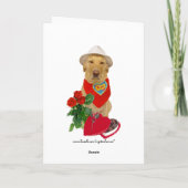 Grappig Hond/Laboratorium Valentijn voor iedereen Feestdagen Kaart (Achterkant)