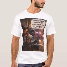 Grappig Hond Onderhandeling T-Shirt – Pantoffel Gr