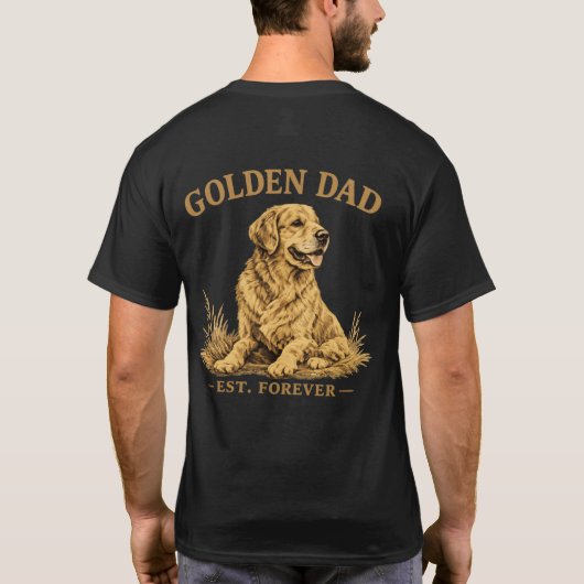 Grappig Hond Papa Cadeau T-shirt (Achterkant)