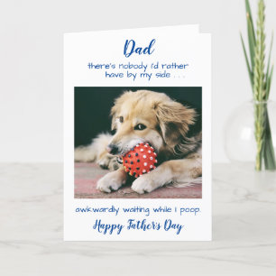 Grappig Hond Papa Huisdier Foto Happy Fathers Day Feestdagen Kaart