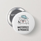 Grappig Hond Quote Poedel Meesterwerk Design Art Ronde Button 5,7 Cm (Voorkant /achterkant)