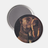 Grappig Hond schilderij Magneet (Voorkant / Achterkant)