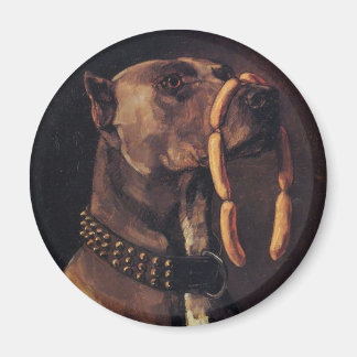 Grappig Hond schilderij Magneet