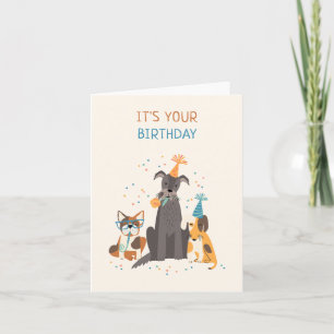 Grappig Honden feest Kaart