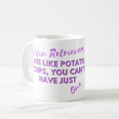 Grappig hondencitaat: Goldens zijn als chips Koffiemok (Voorkant links)