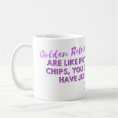 Grappig hondencitaat: Goldens zijn als chips Koffiemok (Links)