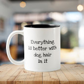 Grappig hondenhaar - het geheime ingrediënt Pet Lo Tweekleurige Koffiemok