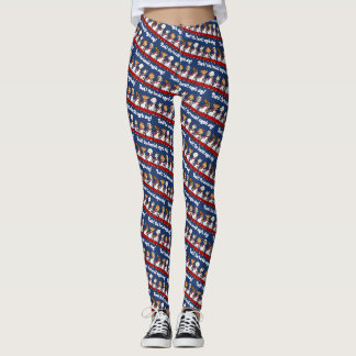 Grappig Hondenkoor Blaft! Kerstlied Pun Cartoons Leggings
