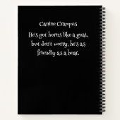 Grappig hondenmonster: Canine Krampus Notitieboek (Achterkant)