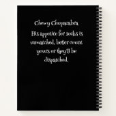 Grappig hondenmonster: Chewy Chupacabra Notitieboek (Achterkant)
