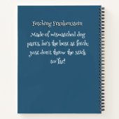 Grappig hondenmonster: Frankenstein halen Notitieboek (Achterkant)