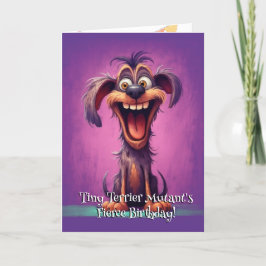 Grappig hondenmonster: Kleine Terriër Mutant verja Bedankkaart