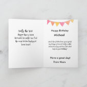 Grappig hondenmonster: Sniffy de Yeti verjaardag Bedankkaart (Binnen)