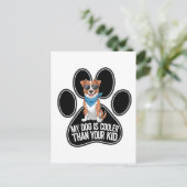 Grappig hondenontwerp: 'Mijn hond is koeler dan je Briefkaart (Staand voorkant)