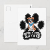 Grappig hondenontwerp: 'Mijn hond is koeler dan je Briefkaart (Voorkant / Achterkant)