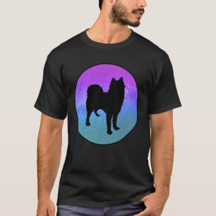 Grappig hondenras Husky-hond Silhouet Ruimte Melkw T-shirt