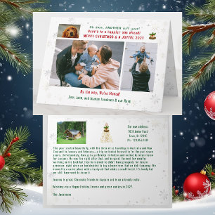 Grappig hondenroos jaar hebben we 4 foto's collage kaart