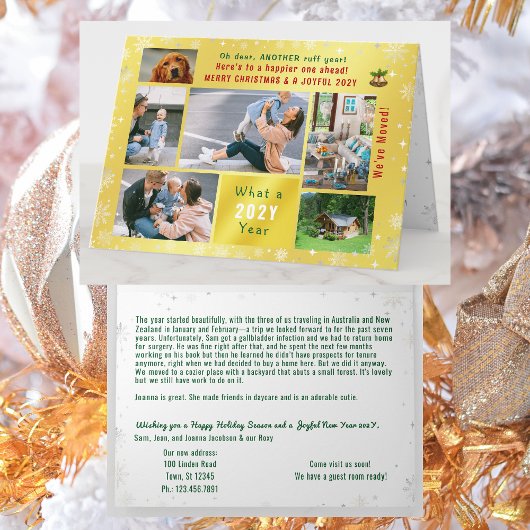 Grappig hondenroos jaar hebben we 6 foto's Golden Kaart