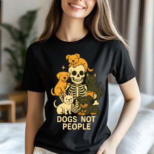 Grappig hondenskeletontwerp - honden niet mensen c t-shirt